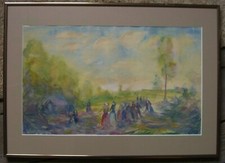 Watercolor Summer People on a