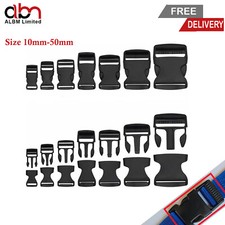 PLASTIC DELRIN SIDE RELEASE BUCKLES FOR WEBBING BAGS STRAPS CLIPS 10MM - 50MM
