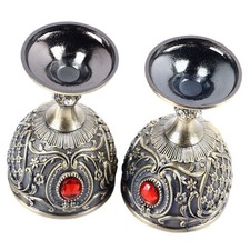 2pcs Vintage Metal Wine Cup