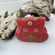 Red Mini Handbag Ornament With Chain Plaster