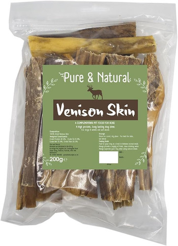 Deer skin dog chews - deer, dried