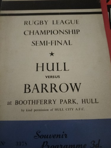 1957 rugby league - league, championship