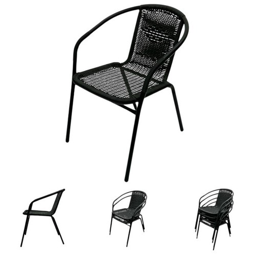 Black rattan outdoor patio - black,