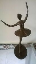 beautiful large hot cast bronze ballerina, great condition
