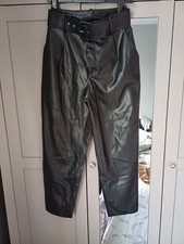 Ladies Black Leather Effect