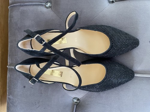 Gabor black suede leather - black,