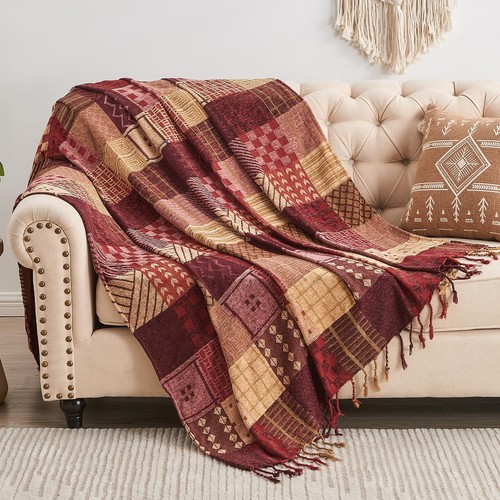 Boho throw blanket patchwork - boho, blanket,patchwork