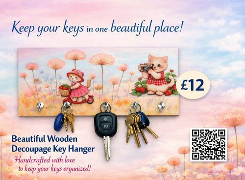 Handcrafted wooden decoupage - handcrafted,