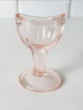 Vintage Clear Pink Glass Eye Bath