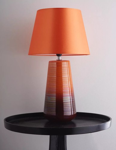 Ceramic table lamps orange - table, in