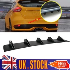 Black Rear Bumper Spoiler Diffuser 10-Fins Splitter Lip For Ford Focus ST225 MK2