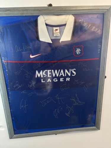 Rangers signed shirt framed - signed,