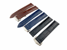 20mm Black/Navy/Brown Genuine Leather Strap/Band fit Omega SeaMaster/PlanetOcean