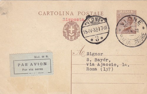 1932 carte postal - 1932:, italy