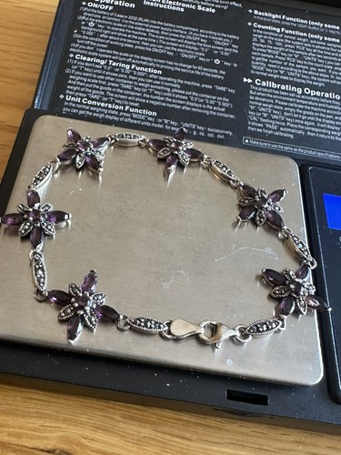 Vintage amethyst marcasite - amethyst,
