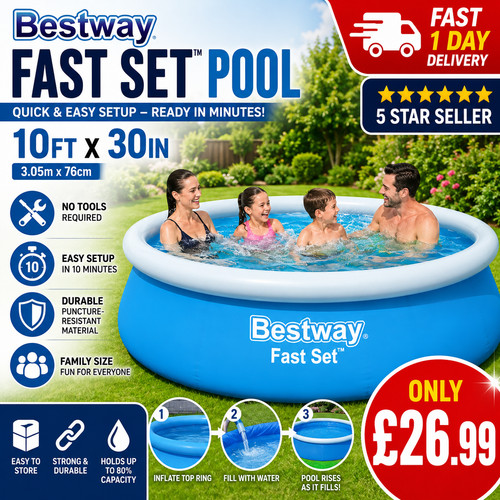 Bestway fast set pool 10ft - fast,