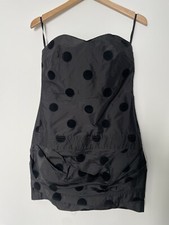 Luella Bartley Mini Silk Party Dress Black EU 36 UK 6 