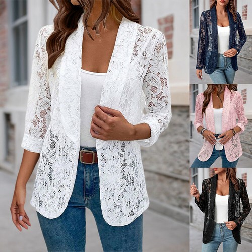 Womens lace floral cardigan - lace,