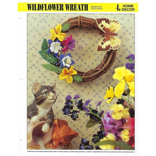 Wildflower wreath plastic - wreath,
