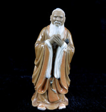 Vintage clay confucius - clay,