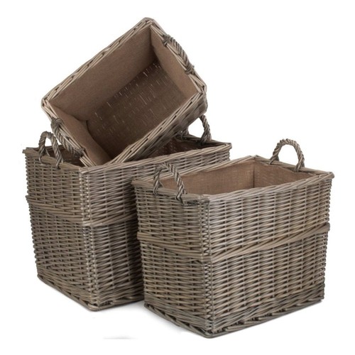 Wicker log baskets - wicker,