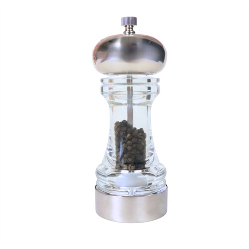 Silver pepper mill acrylic - silver,