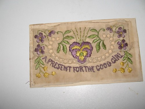 Ww1 silk postcard vise - j., s