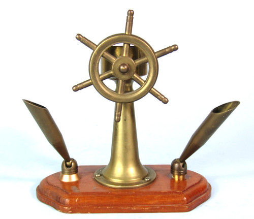Nautical brass ship wheel - wheel, &