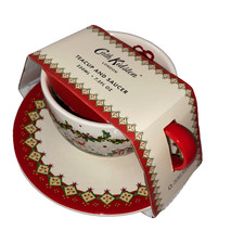 Cath Kidston Christmas animal garland England Tea Coffee Cup & saucer nwt new