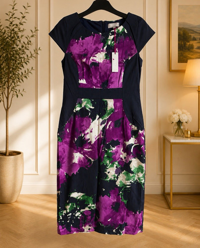 Per una satin floral dress - per,