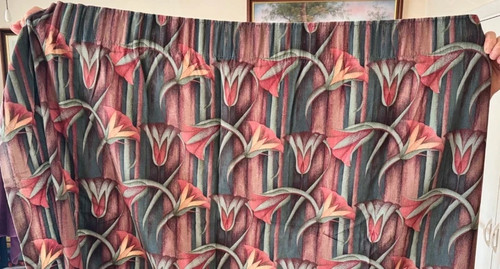 Set floral curtains - of,
