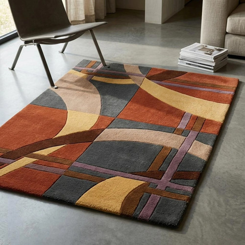 Abstract geometric hand tufted - abstract,
