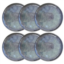 Set of Blue Brown Stoneware