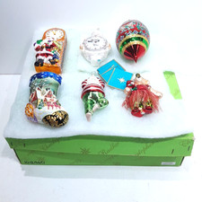 Christopher Radko hand blown large glass christmas Tree Decoration Ornament6