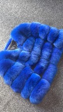 Real fox fur coat womens royal
