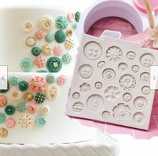 Buttons Flowers Silicone