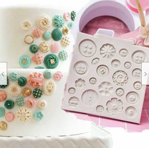 Buttons flowers silicone - buttons,