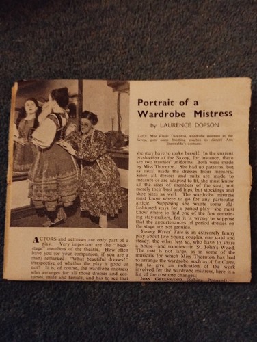 Kvc70 ephemer 1950s theatre - ,