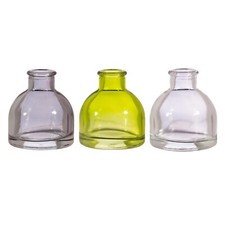 Set of 3 Bud Vases Small Glass