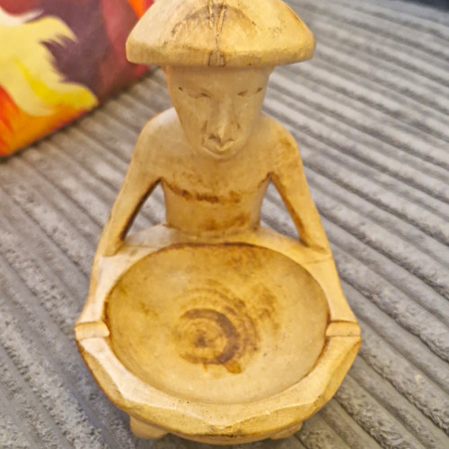 Hand carved wooden man - hand,