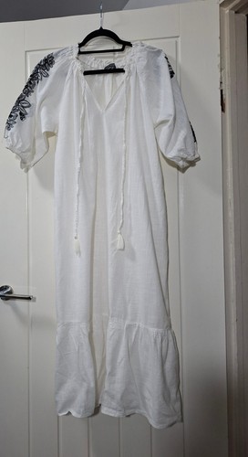 Primark white long black - primark, long,