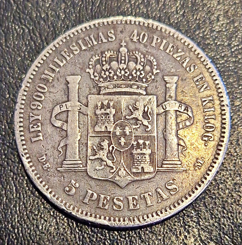 Spain pesetas 1875 alfonso - spain,