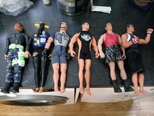 6 Action Man  90s and 2000s Figure Bundle Action Man Vintage SWIMMER CLOTHES ETC
