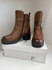 Moda in Pelle SAGITTA Womens Leather Ankle Boots Zip Fastening  UK 6 EU 39 New