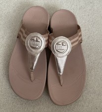 FitFlop Walkstar Womens Toe Post  Sandals Rose Gold UK7 New 