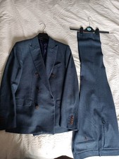 Blue Double Breasted Suit