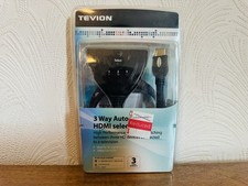 Tevion 3 Way Auto HDMI 1.3 Selector Switcher Splitter 1080P Full HD with 3D 0.8m