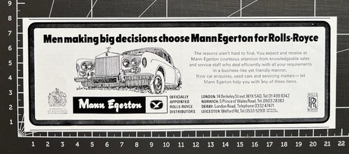 Rolls royce mann egerton - royce,