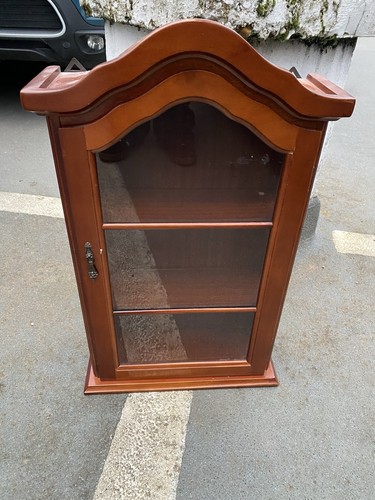 Vintage wooden curio display - wooden,