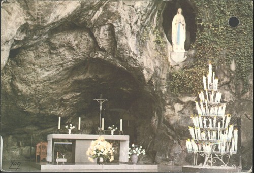 Vintage lourdes grotto - vintage,